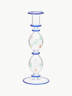 Mondgeblazen kandelaar Galaxy uit borosilicaatglas