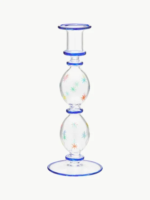 Mondgeblazen kandelaar Galaxy uit borosilicaatglas