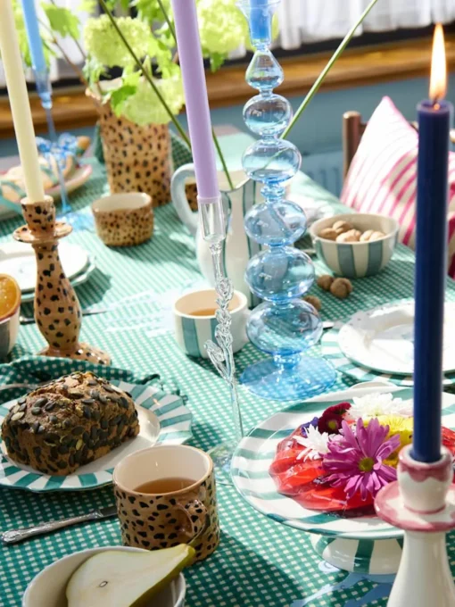 Mondgeblazen kandelaar Love uit borosilicaatglas