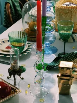 Mondgeblazen kandelaar Pills uit borosilicaatglas