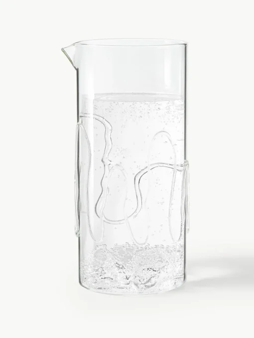 Mondgeblazen karaf Doodle met structuurpatroon, 1.2 L