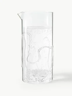 Mondgeblazen karaf Doodle met structuurpatroon, 1.2 L