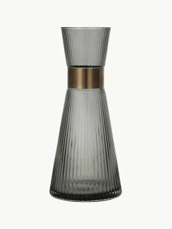 Mondgeblazen karaf Grand Cru van rookglas, 1 L