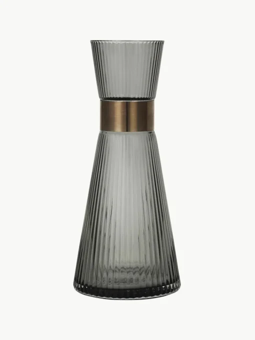 Mondgeblazen karaf Grand Cru van rookglas, 1 L
