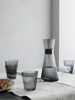 Mondgeblazen karaf Grand Cru van rookglas, 1 L