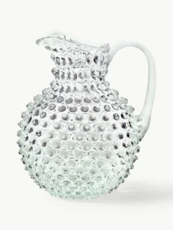 Mondgeblazen karaf Hobnail, 2 L