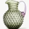 Mondgeblazen karaf Hobnail, 2 L
