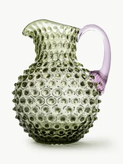 Mondgeblazen karaf Hobnail, 2 L