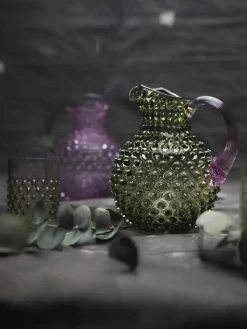 Mondgeblazen karaf Hobnail, 2 L