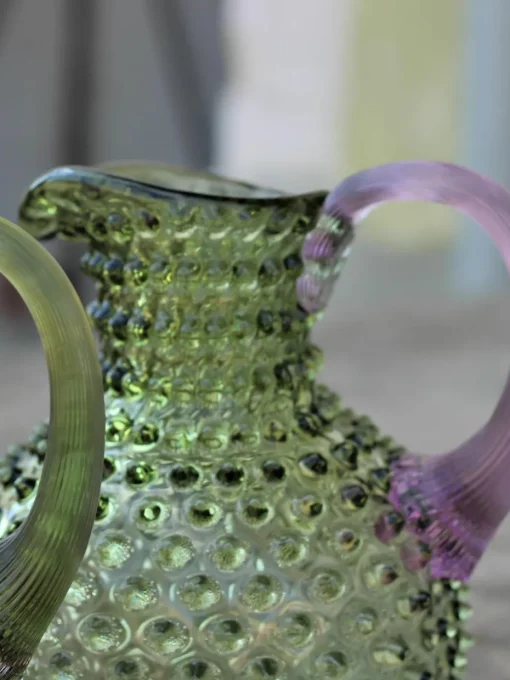 Mondgeblazen karaf Hobnail, 2 L