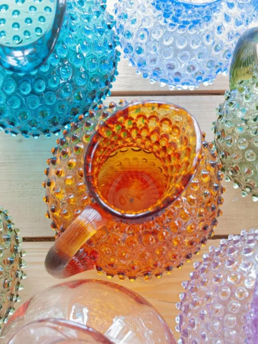 Mondgeblazen karaf Hobnail, 2 L