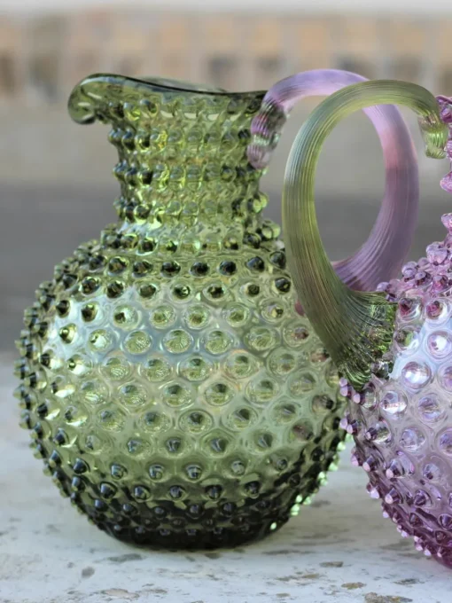 Mondgeblazen karaf Hobnail, 2 L