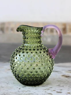 Mondgeblazen karaf Hobnail, 2 L