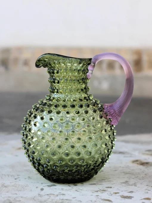 Mondgeblazen karaf Hobnail, 2 L