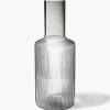 Mondgeblazen karaf Ripple met groefreliëf, 1 L