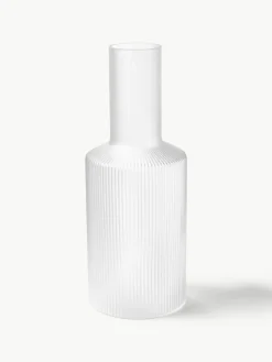 Mondgeblazen karaf Ripple met groefreliëf, 1 L