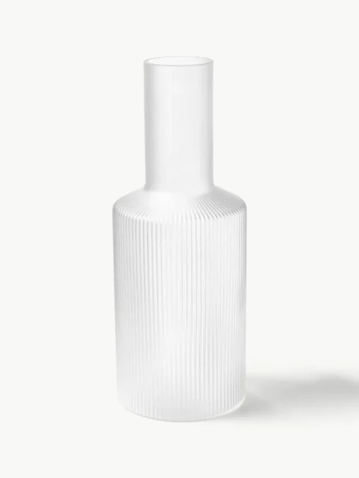 Mondgeblazen karaf Ripple met groefreliëf, 1 L