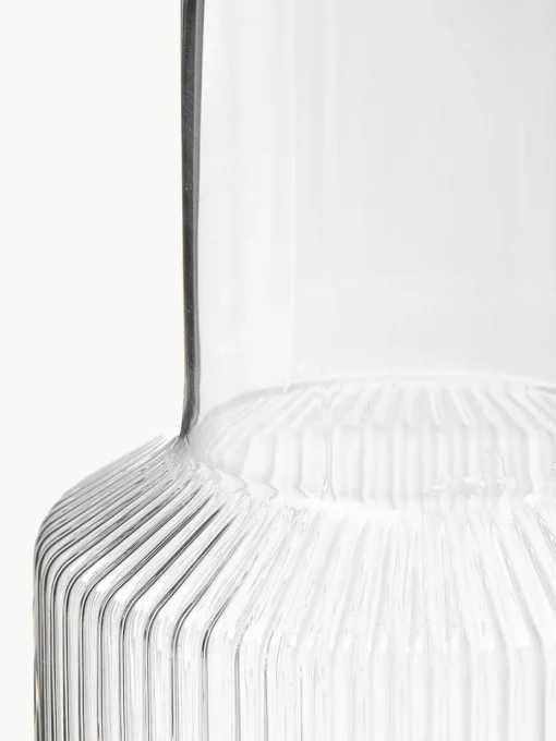 Mondgeblazen karaf Ripple met groefreliëf, 1 L