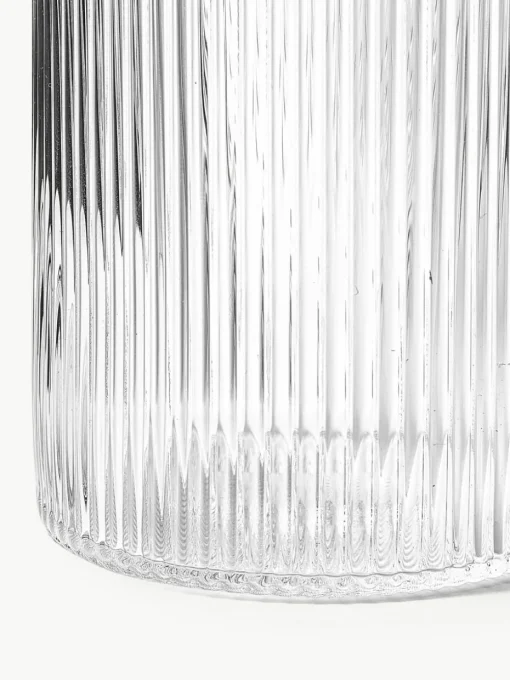 Mondgeblazen karaf Ripple met groefreliëf, 1 L