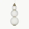 Mondgeblazen kleine LED hanglamp Collar