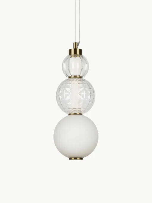 Mondgeblazen kleine LED hanglamp Collar