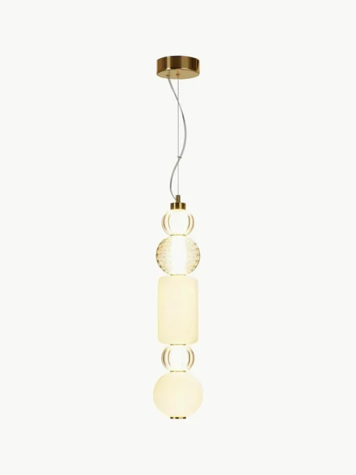 Mondgeblazen kleine LED hanglamp Collar