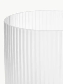 Mondgeblazen kleine waterkaraffen Ripple met waterglas, set van 2
