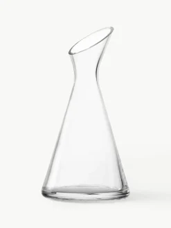 Mondgeblazen kristalglazen waterkaraf One, 1 L