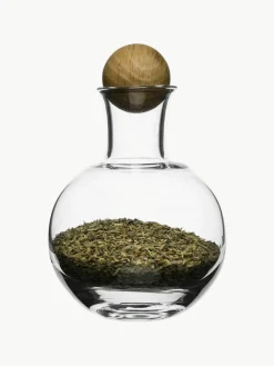 Mondgeblazen kruidenflessen Eden met houten deksel, set van 2