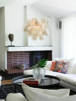 Mondgeblazen LED hanglamp Gross