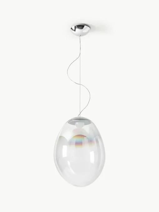 Mondgeblazen LED hanglamp Stellar Nebula, dimbaar, Ø 40 cm