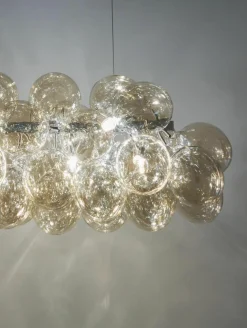Mondgeblazen LED hanglamp Gross Bar