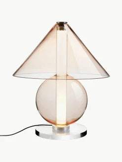 Mondgeblazen LED tafellamp Fragile, dimbaar