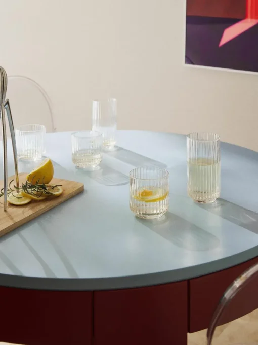 Mondgeblazen longdrinkglas Aleo, 4 stuks