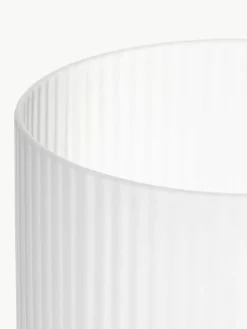 Mondgeblazen longdrinkglazen Ripple met groefreliëf, 4-delig