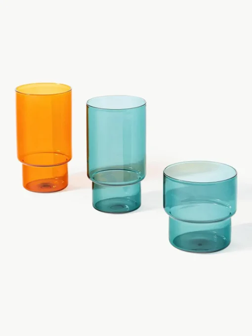 Mondgeblazen longdrinkglas Gustave, 4 stuks