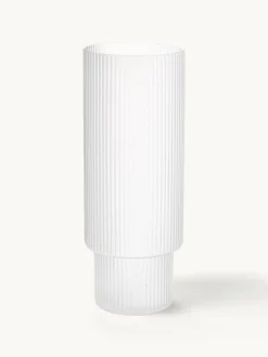 Mondgeblazen longdrinkglazen Ripple met groefreliëf, 4-delig