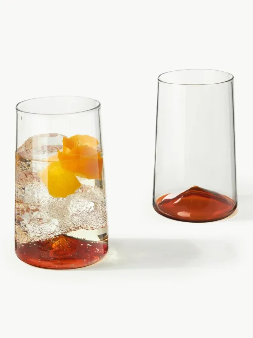 Mondgeblazen longdrinkglas Hadley, 4 stuks