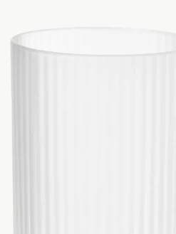 Mondgeblazen longdrinkglazen Ripple met groefreliëf, 4 stuks