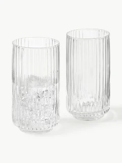 Mondgeblazen longdrinkglas Aleo, 4 stuks