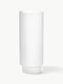 Mondgeblazen longdrinkglazen Ripple met groefreliëf, 4-delig