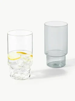 Mondgeblazen longdrinkglas Gustave, 4 stuks