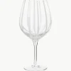 Mondgeblazen rode wijnglas Stripe