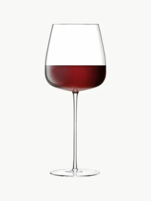 Mondgeblazen rode wijnglazen Wine Culture, 2 stuks