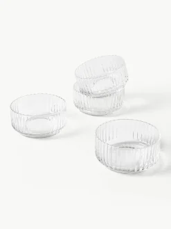 Mondgeblazen schalen Aleo, 4 stuks