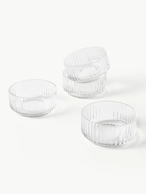 Mondgeblazen schalen Aleo, 4 stuks