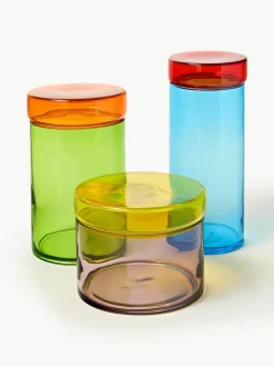 Mondgeblazen sieradendoosjes Multi, set van 3