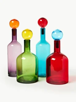 Mondgeblazen sierflessen Bubbles, 4-delig