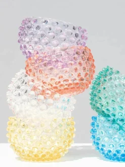 Mondgeblazen snackschalen Hobnail, 4 stuks