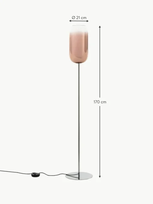 Mondgeblazen vloerlamp Gople